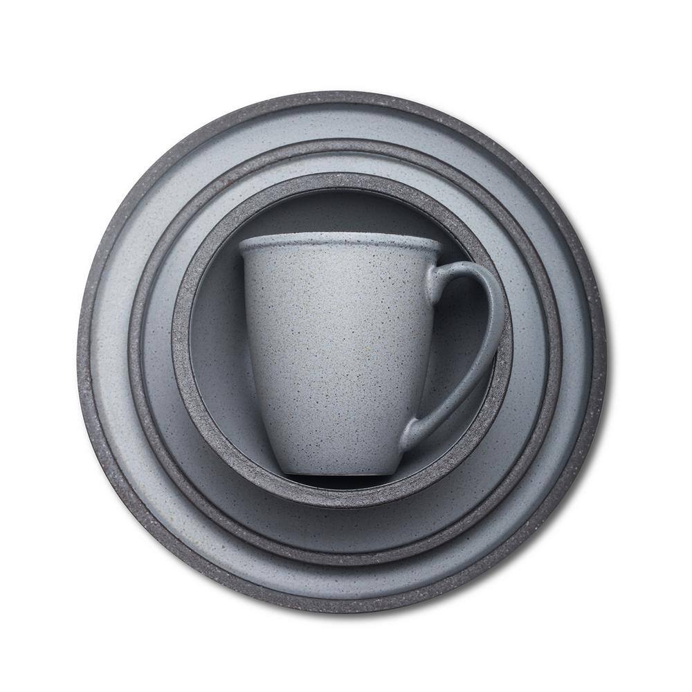 Tina 32-Piece Blue and Grey Ceramic Dinnerware Set, Service for 8