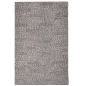 Russell Mocha 6 ft. x 9 ft. Rectangle Solid Pattern Wool Polyester Cotton Runner Rug