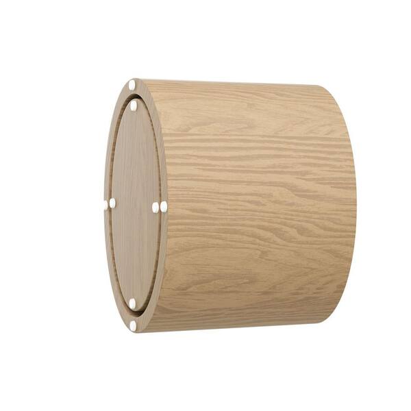 Tatahance 18.8 in. x 14.9 in. Oak Round Wood Side Table 2