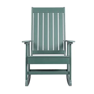Hunter Green Plastic Ez-Care Outdoor Rocking Chair