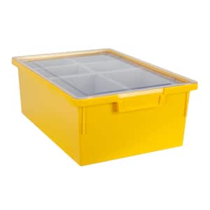 Bin/ Tote/ Tray Divider Kit - Double Depth 6" Bin in Primary Yellow - 3 pack