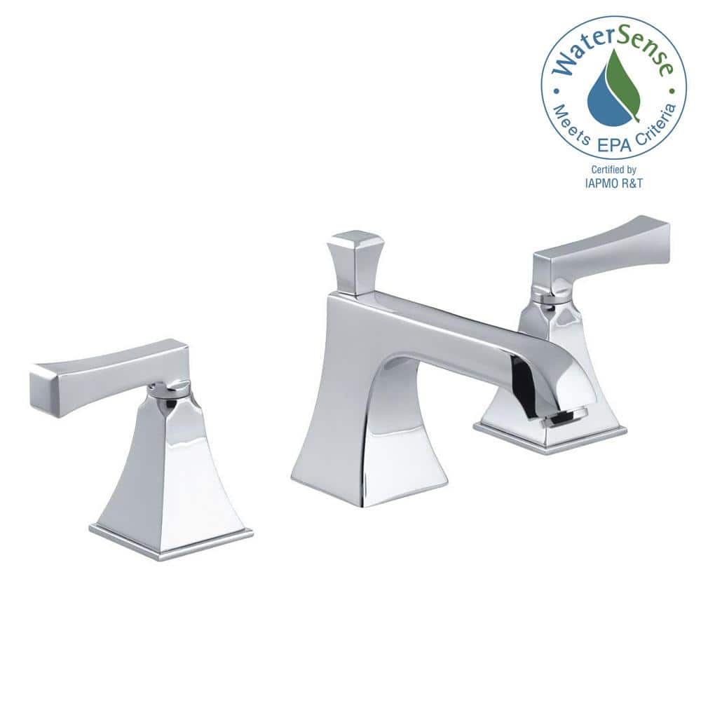 Memoirs Stately Polished Chrome Double Handle Widespread Bathroom Faucet