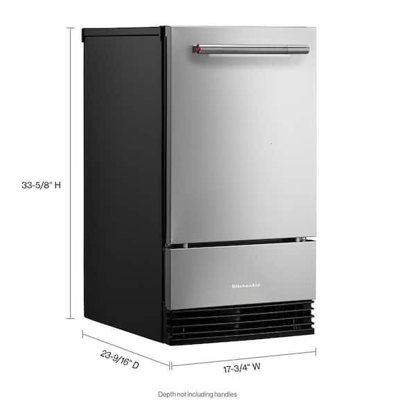 KitchenAid 18 in. 35 lb. Full Size Cubes Built-In Ice Maker in