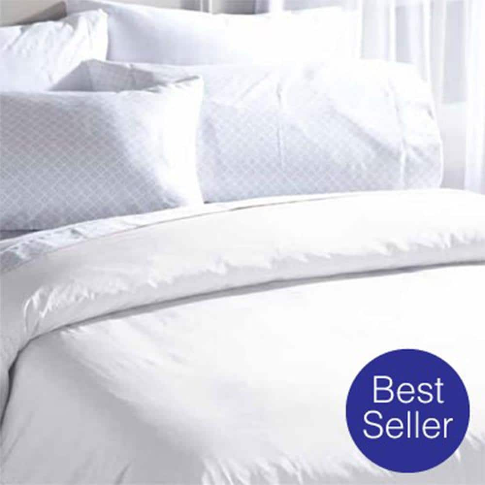 BedCare White Solid Full/Queen Cotton Duvet Cover 101-FULL-W - The Home ...