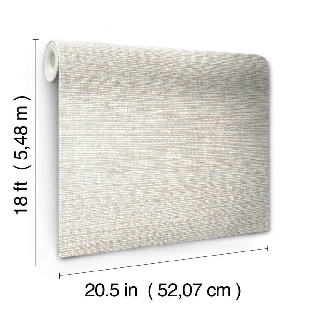 Neutral Dimensional Grasscloth Peel and Stick Wallpaper