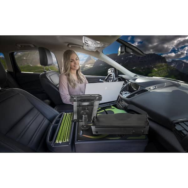 Roadmaster Car Desk with Phone Mount, Tablet Mount and Printer Stand Gray