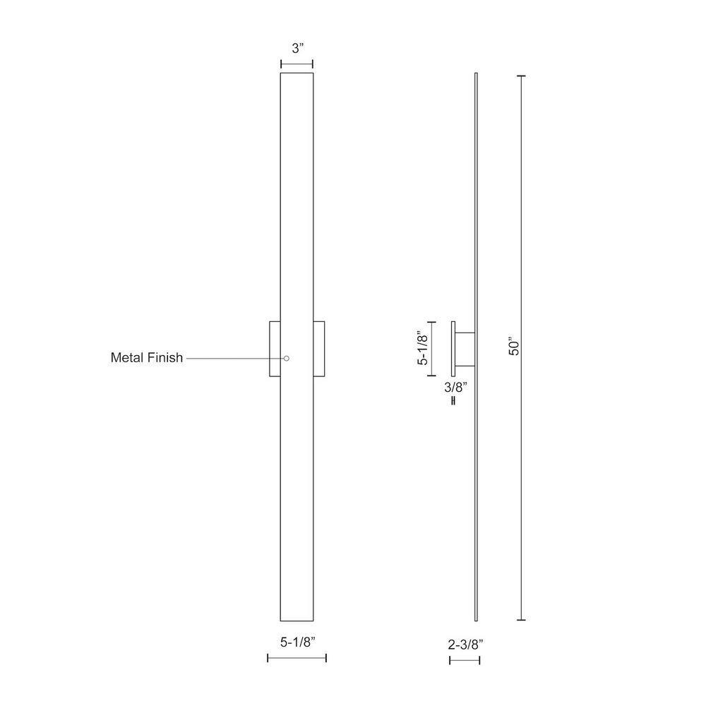 Elegant Vesta Black Aluminum Dimmable LED Wall Sconce