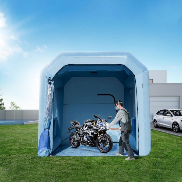 Inflatable Paint Booth, 13.1 x 9.8 x 9 ft. Inflatable Spray Booth, 750W Powerful Blower and Air Filter System, Portable