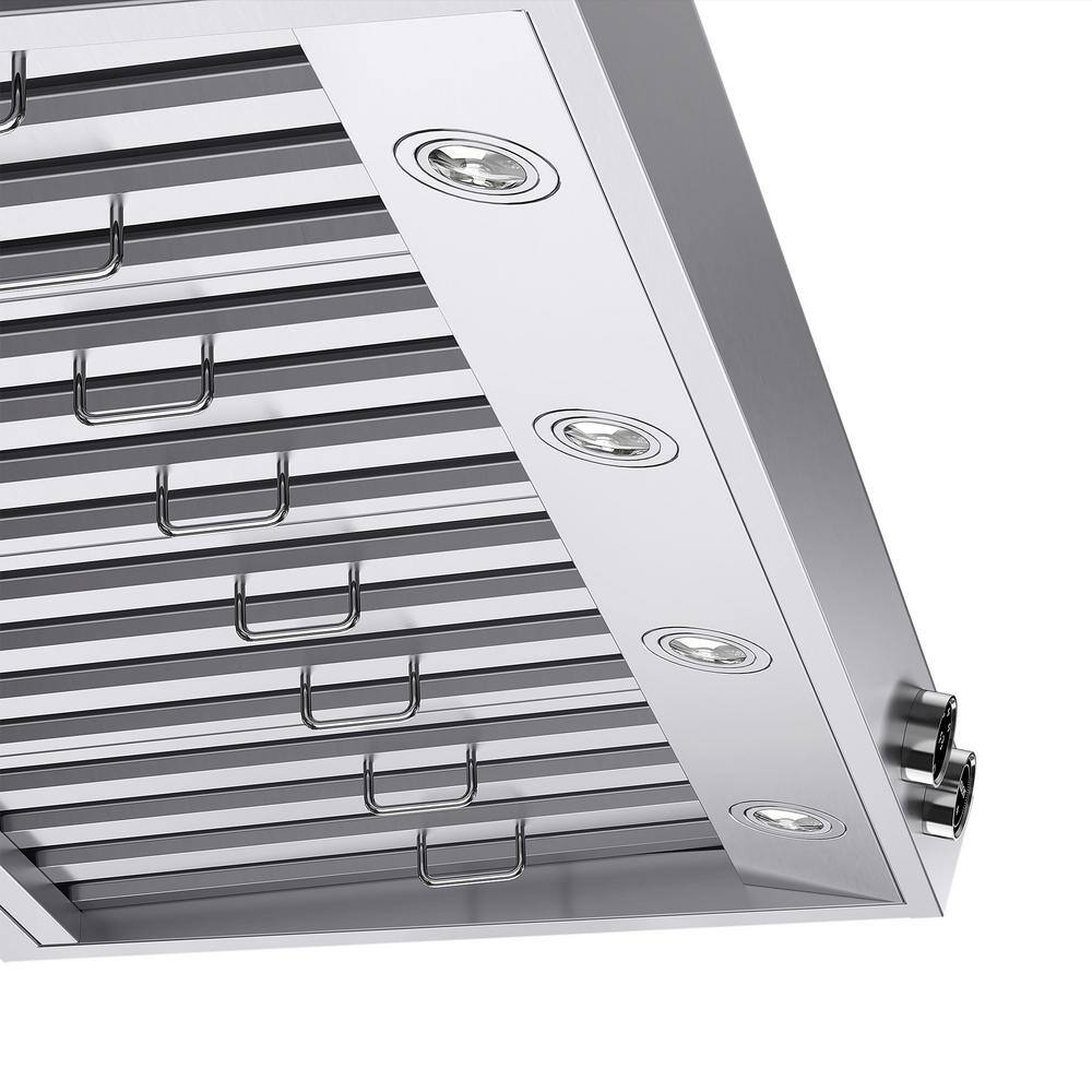 48-Inch Stainless Steel Under Cabinet Range Hood with LED Lights