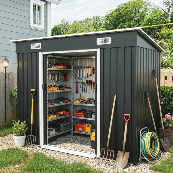 Reviews for Aobabo Outdoor Storage Shed 8 ft. W x 4 ft. D Metal