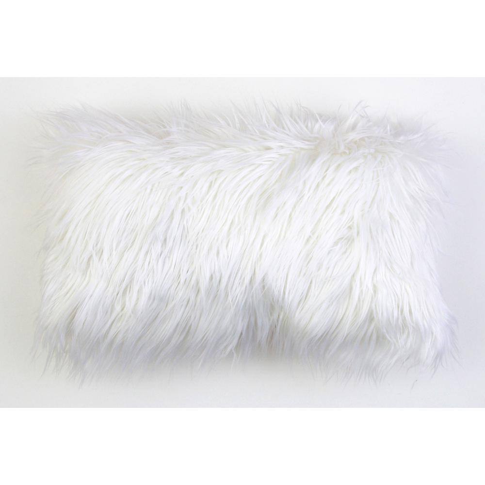 UPC 807882290747 product image for Decor Therapy Keller 12 x 20 Bright White Reversible Mongolian to Micromink Thro | upcitemdb.com