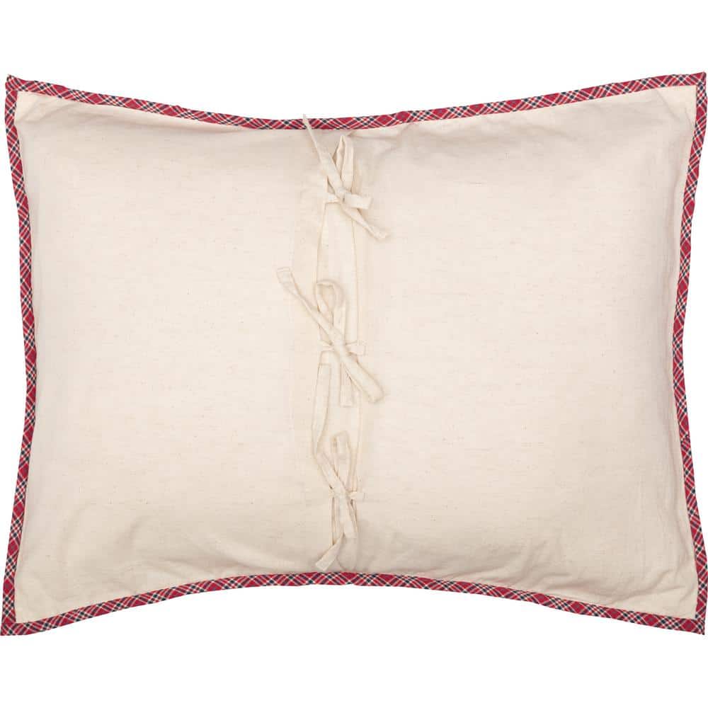 Hatteras Red and Blue Cotton Patchwork Standard Sham