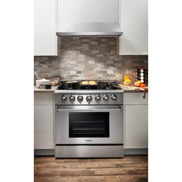 Thor Kitchen 36Convertible Professional Wall Mounted Range Hood Stainless  Steel HRH3607 - Best Buy