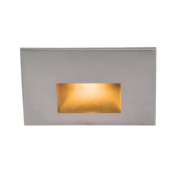 WAC Lighting Wall and Stair Light - 68 Lumens Line Voltage Stainless Steel Integrated LED Hardwired - Amber