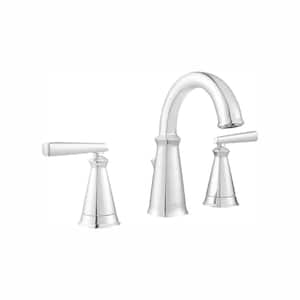Edgemere 8 in. Widespread 2-Handle Bathroom Faucet with Metal Speed Connect Drain in Chrome