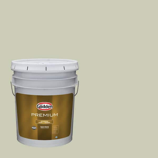 Glidden Premium 5 gal. PPG1123-4 Only Olive Semi-Gloss Exterior Latex Paint
