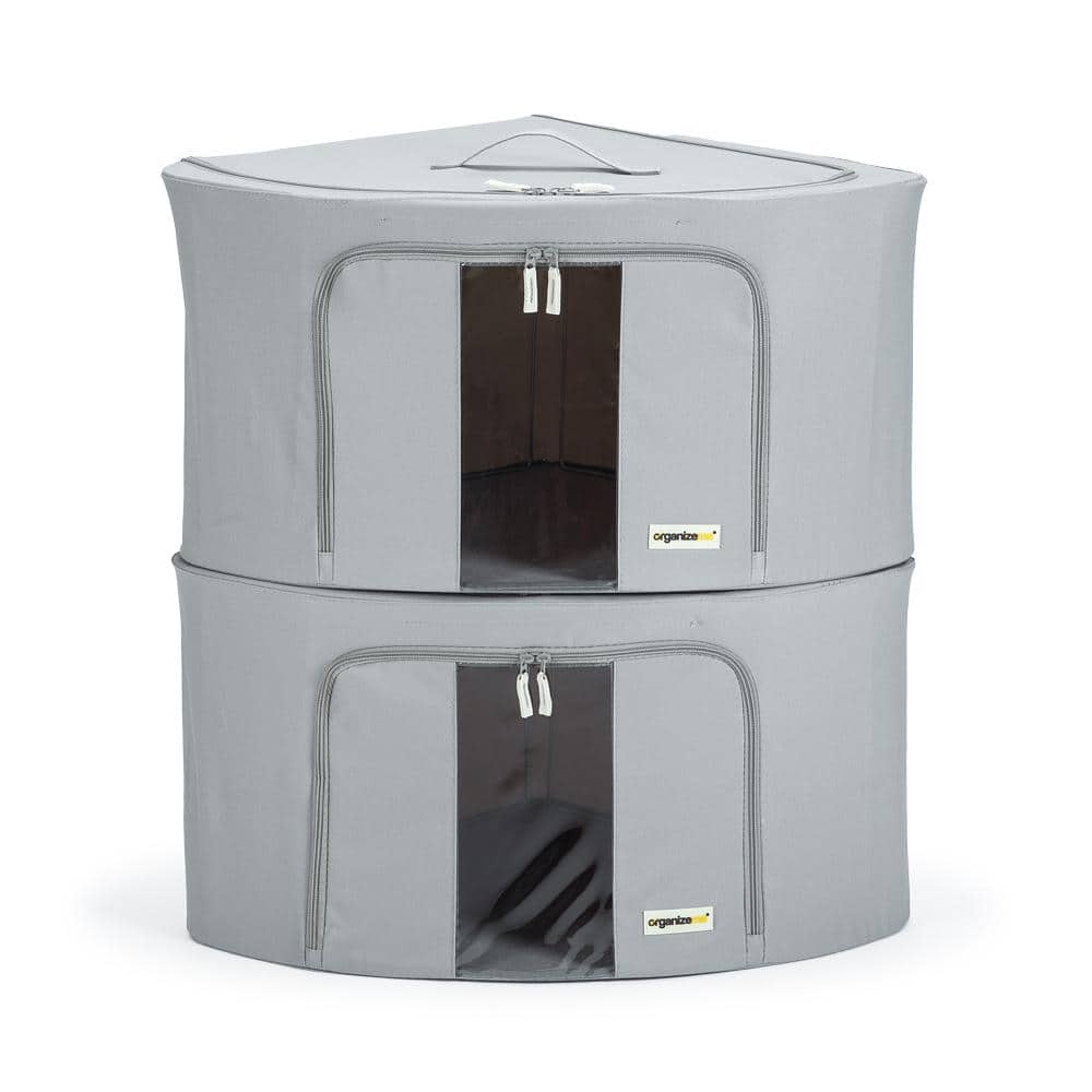 Organizeme 18.5 in. x 18.5 in x 12.99 in. Graphite Grey Multi Polyester ...
