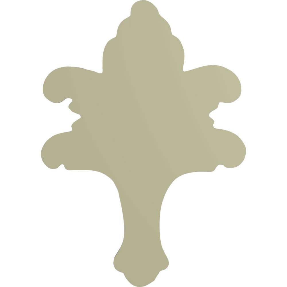Primed White Urethane Leaf Scroll Onlay 8.75'' H x 6.25'' W