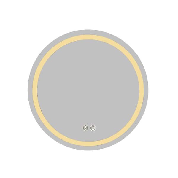 Unbranded 27.56 in. W x 27.56 in. H Round Frameless Mirror Wall Mirror Vanity Mirror