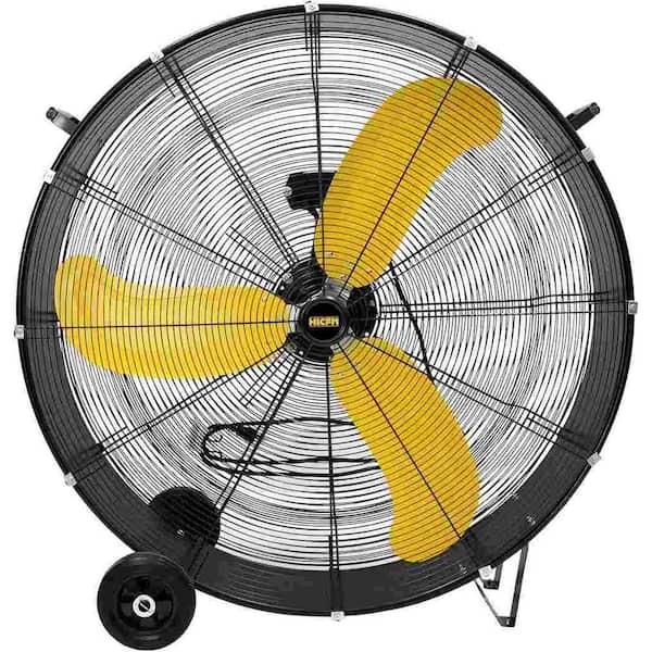 36 in. 2-Speeds Drum Fan in Black with 3/5 HP Powerful Motor for Workshop, Garage, Industrial Room
