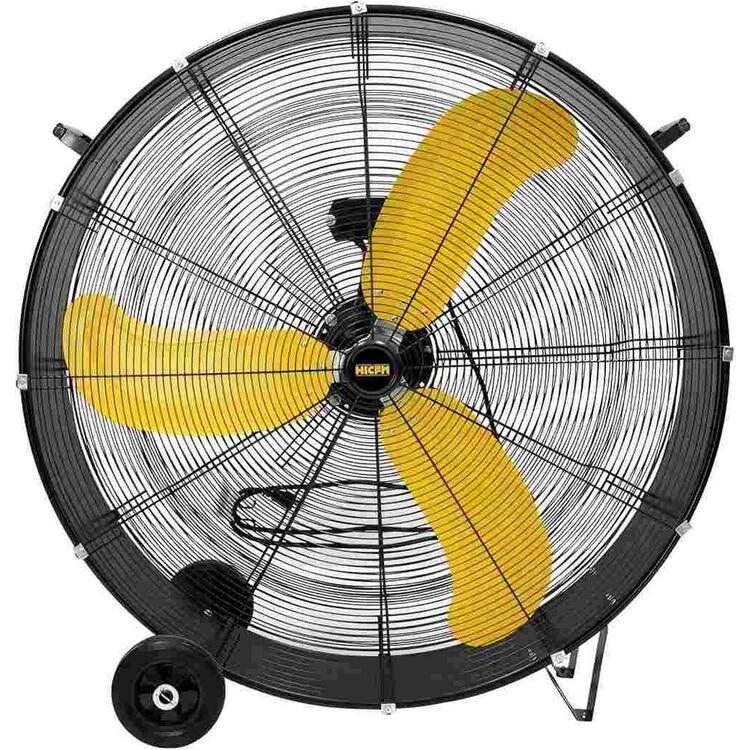 36 in. 2-Speeds Drum Fan in Black with 3/5 HP Powerful Motor for Workshop, Garage, Industrial Room