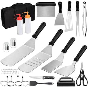 Dyiom Standard Black and Silver 24-Piece Stainless Steel BBQ Accessories  for Outdoor Kitchen Accessories with Storage Box Bag B09TW4L3LK - The Home  Depot