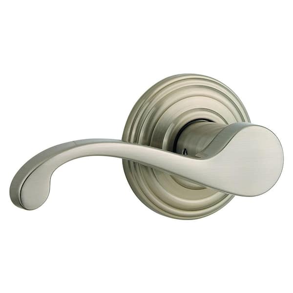 Kwikset Commonwealth Satin Nickel Passage Hall/Closet Door Handle with Microban Antimicrobial Technology