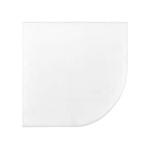 Morning Fresh White 7.625 in. x 7.625 in. Polished Marble Wall Mount Corner Shelf Tile