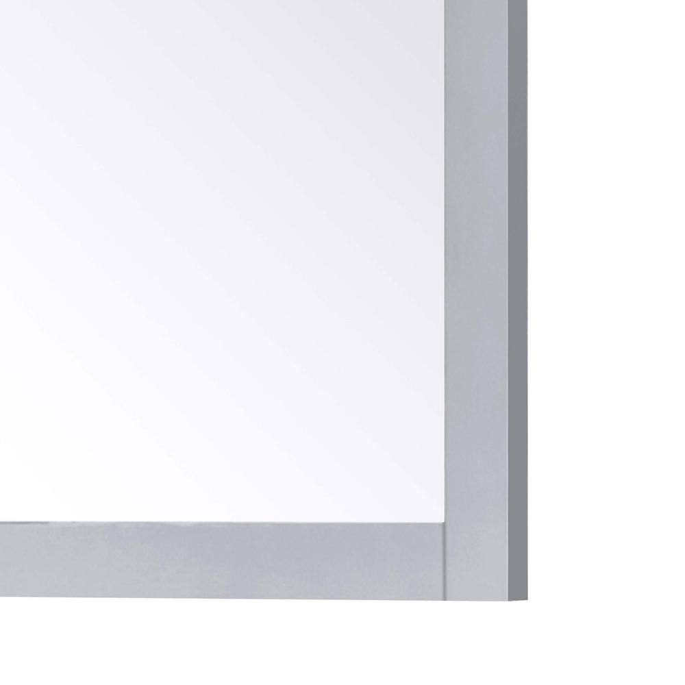Dove Grey 28" x 36" Rectangular Solid Wood Wall Mirror