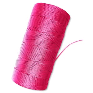 1000 ft. Braided Nylon String for Gardening or Masonry Fluorescent Pink