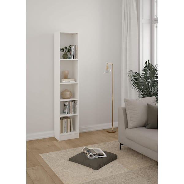 Tvilum Element 80 in.Tall White Engineered Wood 5-Shelf Standard
