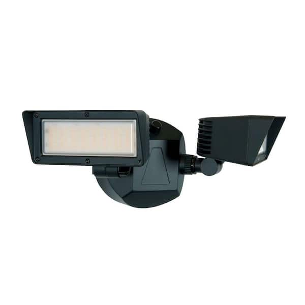 3400 Lumen Black Aluminum Dusk to Dawn Integrated LED Rectangular Floodlight