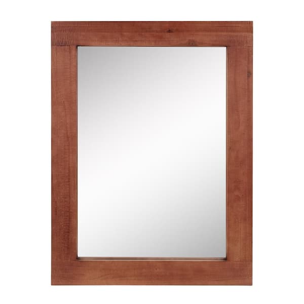 Stonebriar 24in x 18in Traditional Rectangle Wood Framed Accent Mirror