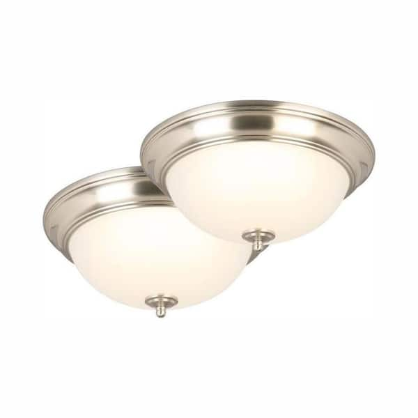 home depot brushed nickel flush mount