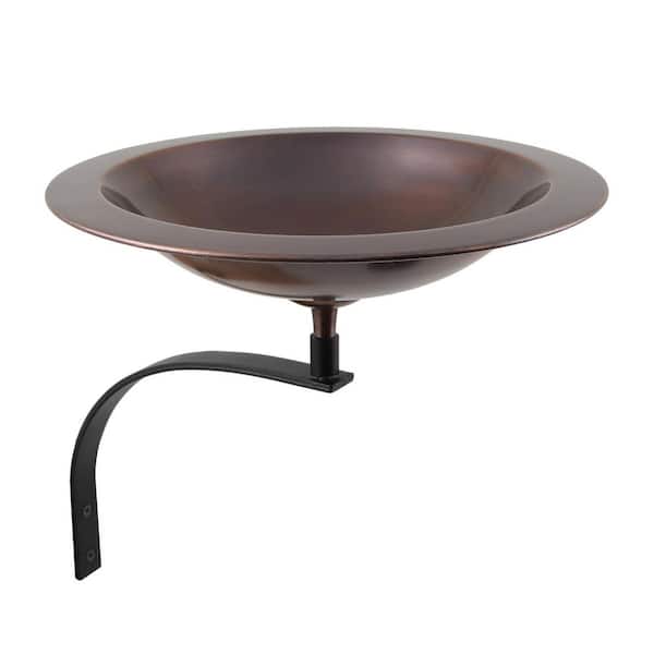 Classic II Birdbath w/Wall Mount Bracket, 15 in. Long, Antique Copper