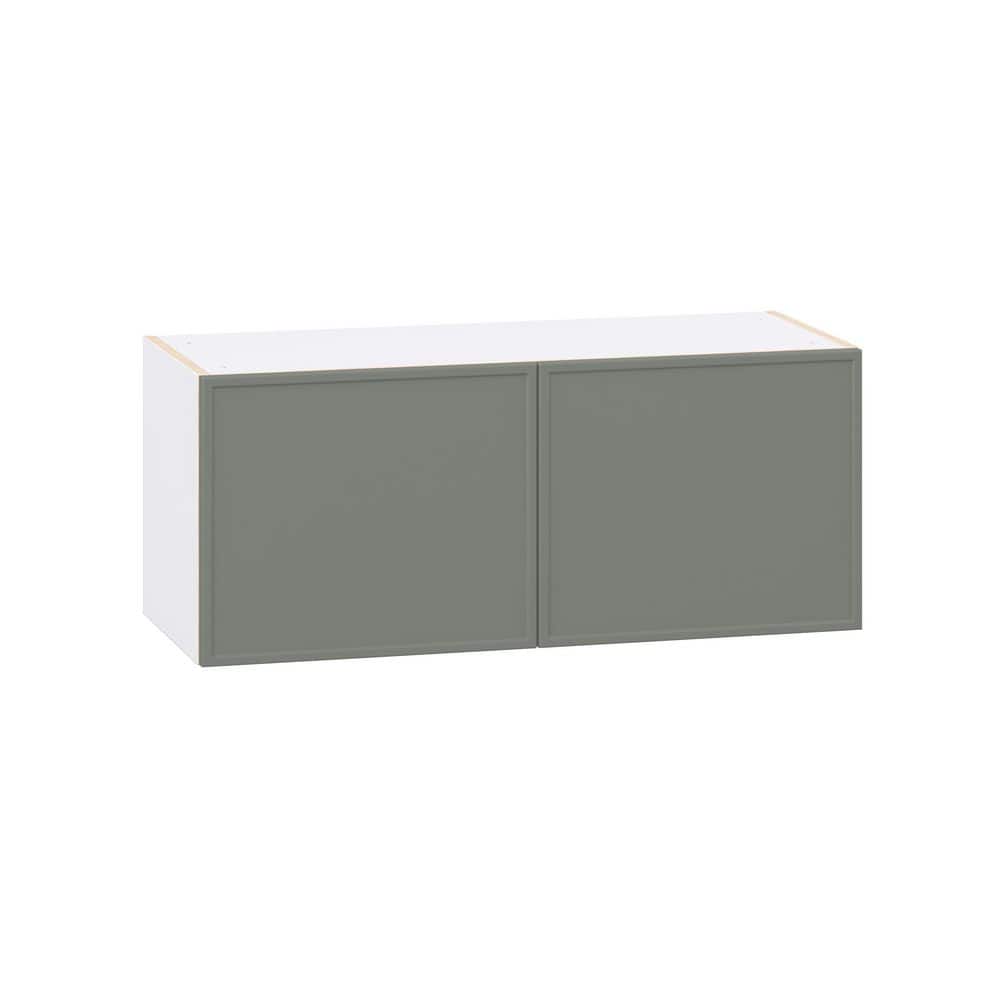 Fairview 36 in. W x 14 in. D x 15 in. H Assembled Slim Shaker Wall Bridge Kitchen Cabinet in Moss Green price history on PriceWatchPro