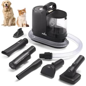 6-in-1 Pet Grooming & Shedding Dog Vacuum Kit, Rechargeable Hair Clipper, Slicker Brush, Captures 99% of Loose Pet Hair