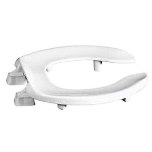 white Centoco ADA Compliant Raised Elongated Open Front with Cover Toilet Seat 