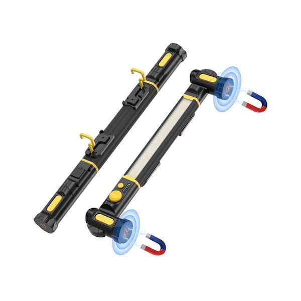 5V Black  5200mAh 3000 Lumens Rechargeable Integrated LED Work Light with Hooks for Under Hood Garage