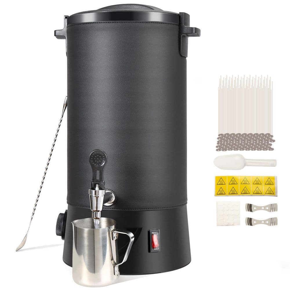10L Wax Melter for Candle Making, Large Electric Wax Melting Pot, 9-Level Temperature Control, Stainless Steel, Silver