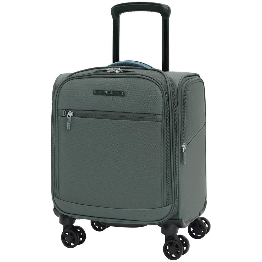 VERAGE 14 in. Grey Spinner Carry On Underseat Luggage with USB Port,  Softside Small Suitcase, Plus GM17016-10DW-14-Grey - The Home Depot