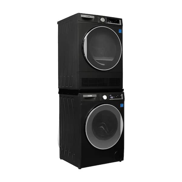 2.2 cu. ft. Luxe Stackable Electric Washer 110-Volt plus 4 cu. ft. Dryer 220-Volt plus Stacking Shelf Europe