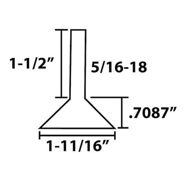 Outwater Industries Double Star Threaded Caster Insert | Heat Treated Steel | Fits 3/4 Inch Square 16-18 Gauge Tube | Thread