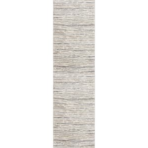 Shoreline Ivory/Gray 2 ft. x 7 ft. Striped Runner Rug