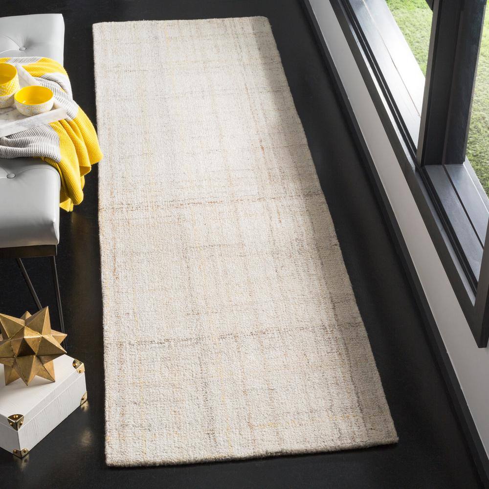 Abstract Ivory/Beige 9 ft. x 12 ft. Striped Area Rug - thumbnail 9