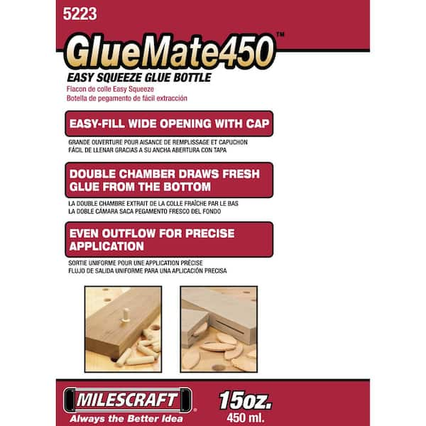 Milescraft GlueMate450 - 15 Oz. Wood Glue Bottle 5223 - The Home Depot