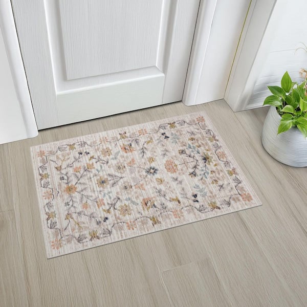 Crestwood Cream 2 ft. x 3 ft. Oriental Indoor Area Rug