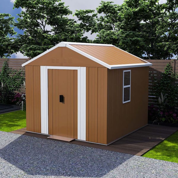 6 ft. W x 4 ft. D Metal Outdoor Storage Garden Shed Tool Shed with Double Door for Backyard, Lawn (24 sq. ft. )