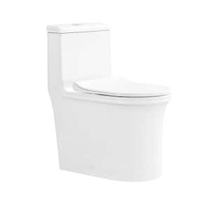 Watercrest 1-piece 1.1/1.6 GPF Dual Flush Elongated Toilet in White; Seat Included