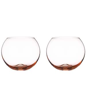 Luxurious and Elegant 19 oz. Sparkling Rose Pink Colored Glassware - Set of 2